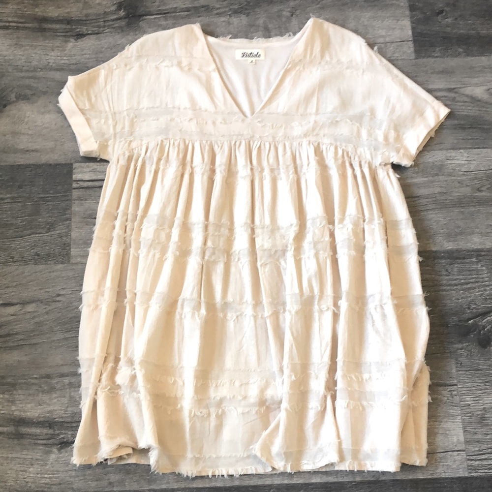 Listicle Ruffle Detail Baby Doll Dress